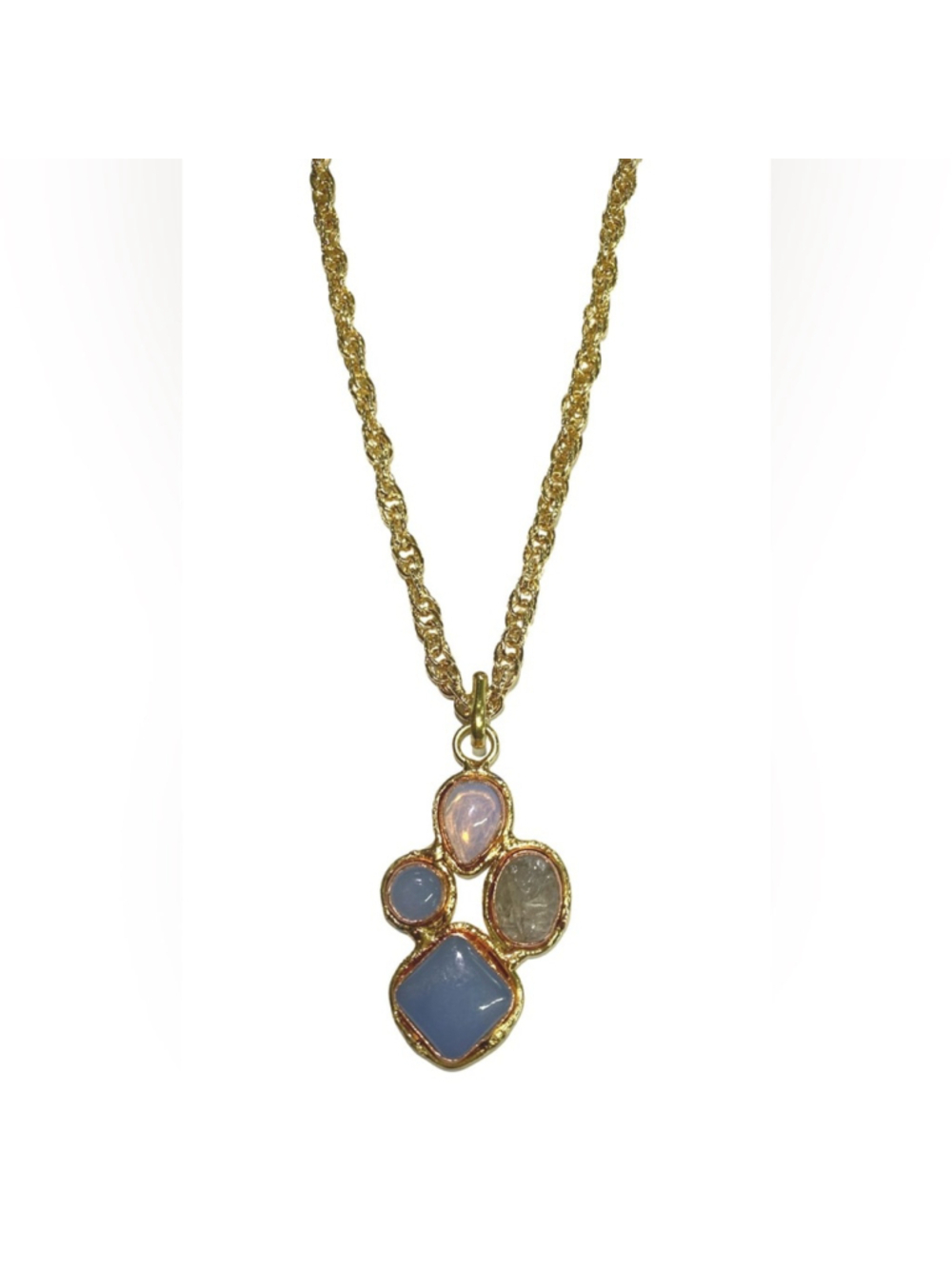 Handmade by Artisan Jennifer Thames Originals Gold Filled Multi-Stone Necklace